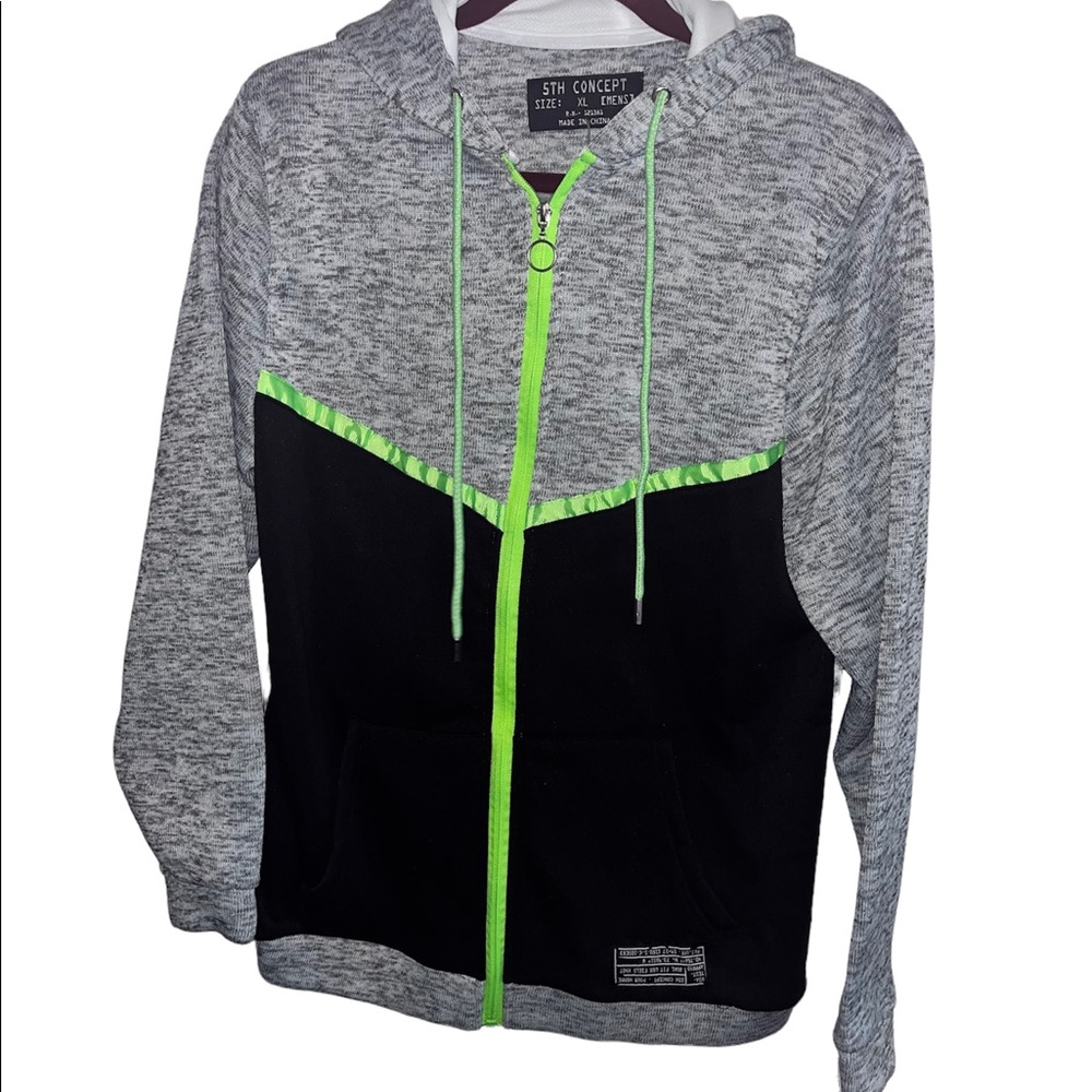 💚 Mens fleece-lined, NWT, 5th concept zip front jacket
